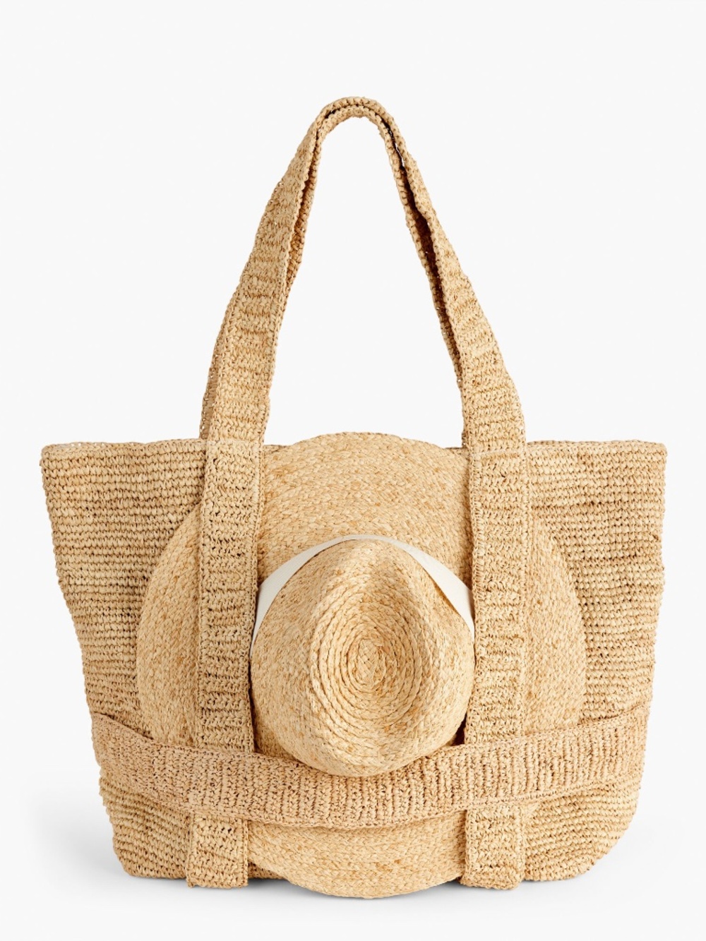 NEW Hat Attack Traveler Bag Raffia Beach carrier tote